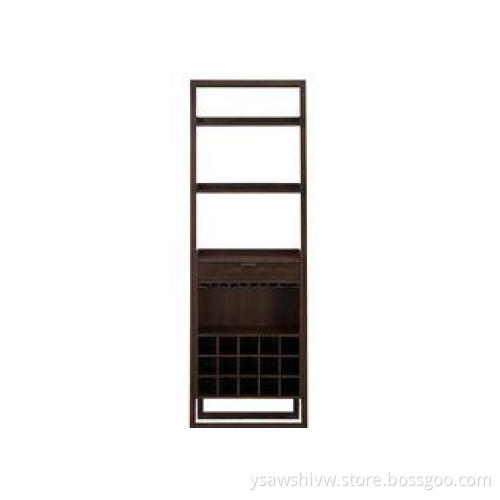 Home Wood Wine Display Stands , Commercial Corner Wine Cabi